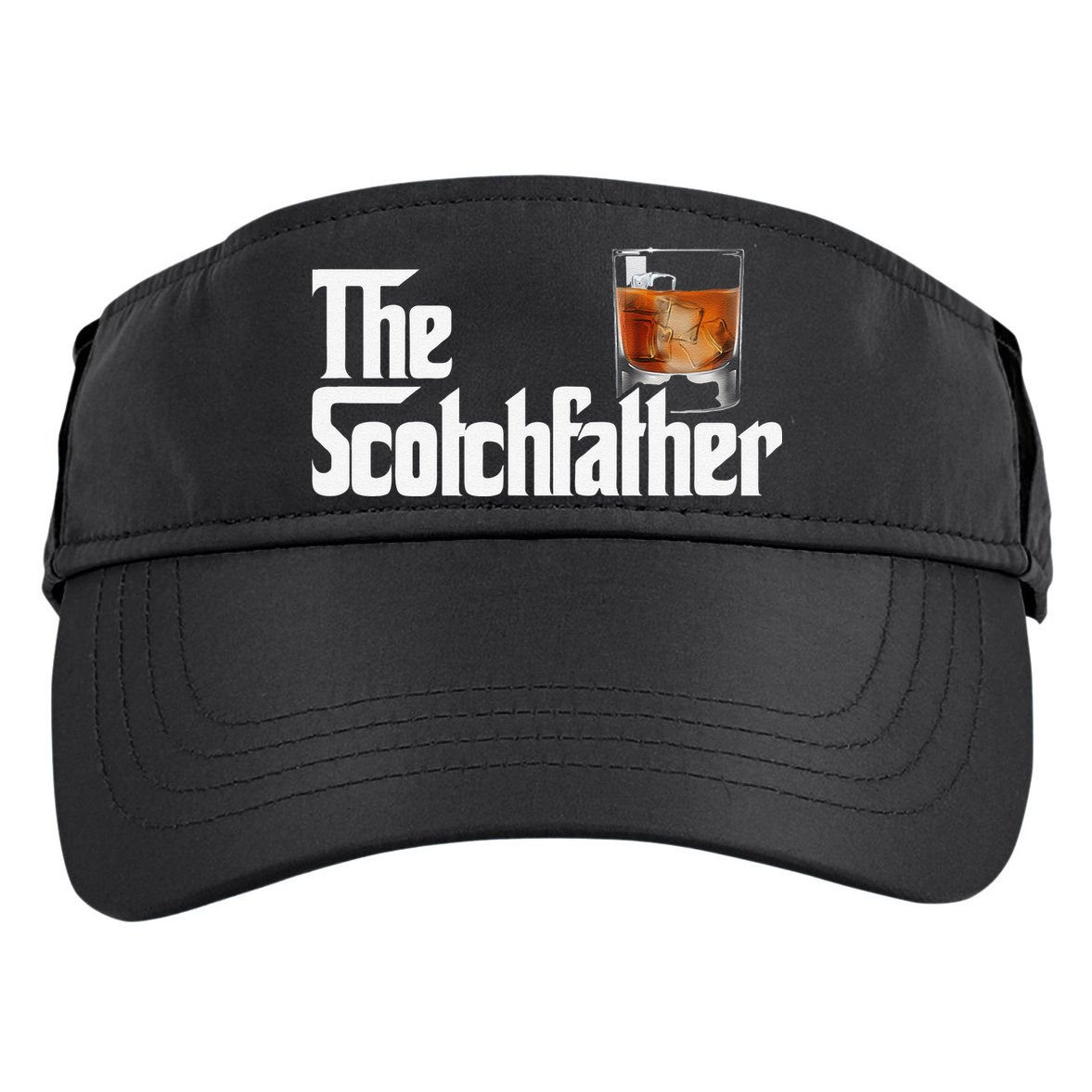 The Scotchfather Scotch Father Dad Fathers Day Drinking Adult Drive Performance Visor