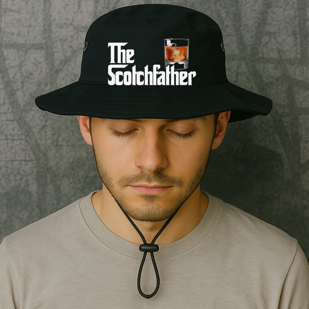 The Scotchfather Scotch Father Dad Fathers Day Drinking Bucket Hat
