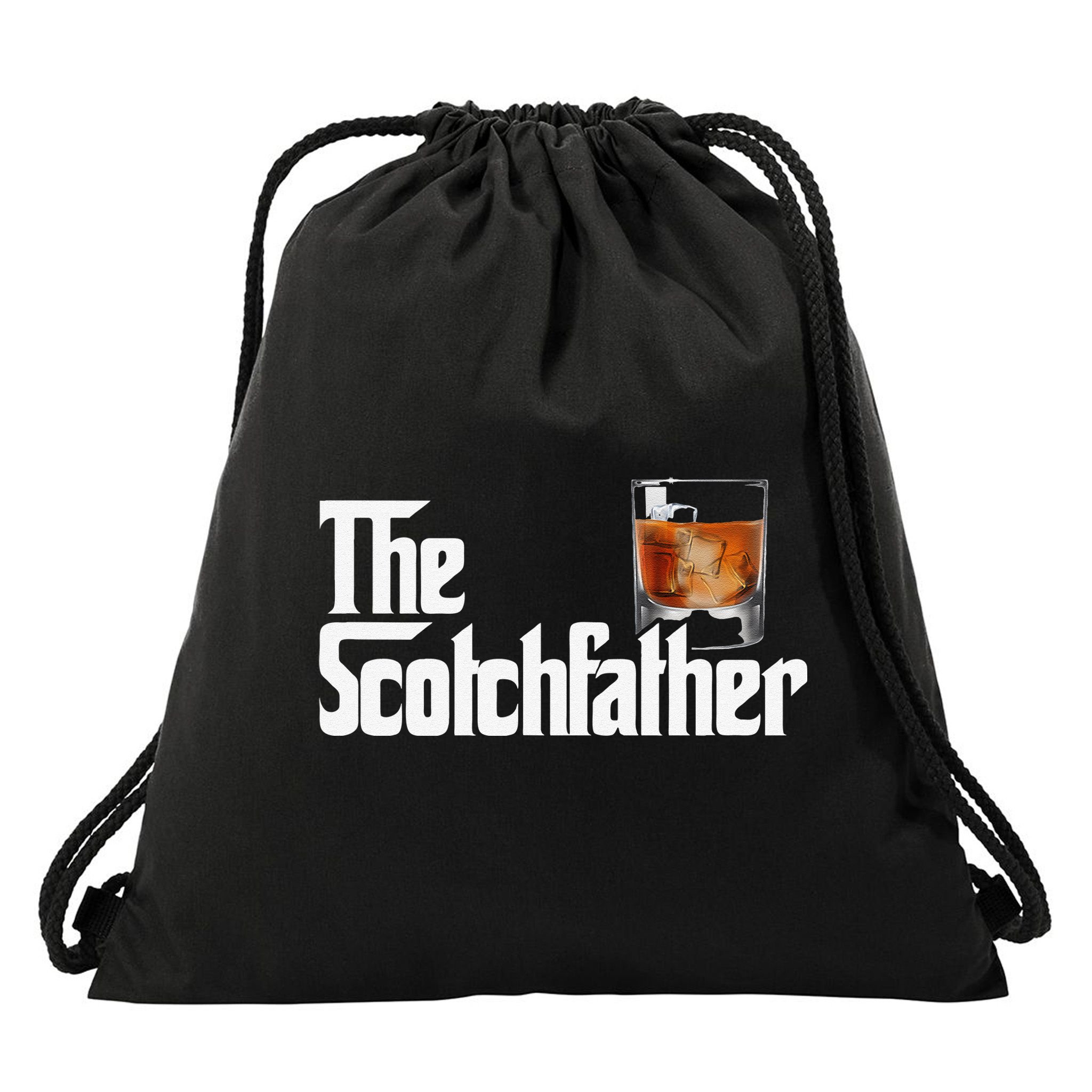 The Scotchfather Scotch Father Dad Fathers Day Drinking Drawstring Bag