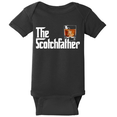 The Scotchfather Scotch Father Dad Fathers Day Drinking Baby Bodysuit