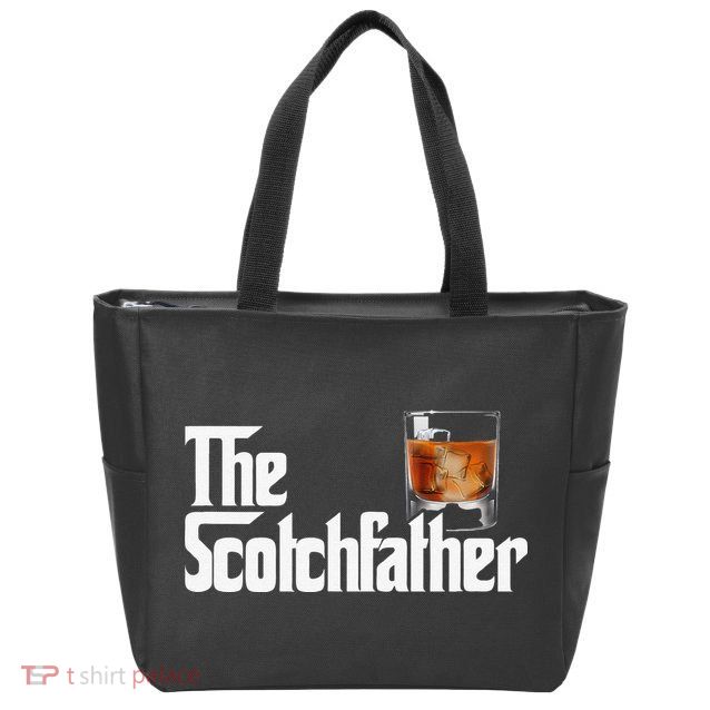 The Scotchfather Scotch Father Dad Fathers Day Drinking Zip Tote Bag