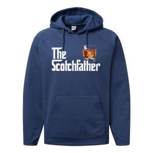 The Scotchfather Scotch Father Dad Fathers Day Drinking Performance Fleece Hoodie