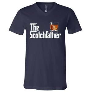 The Scotchfather Scotch Father Dad Fathers Day Drinking V-Neck T-Shirt