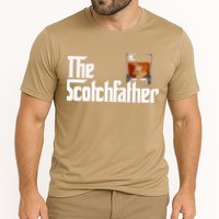 The Scotchfather Scotch Father Dad Fathers Day Drinking Cooling Performance Crew T-Shirt