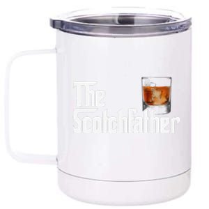 The Scotchfather Scotch Father Dad Fathers Day Drinking 12 oz Stainless Steel Tumbler Cup