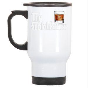 The Scotchfather Scotch Father Dad Fathers Day Drinking Stainless Steel Travel Mug