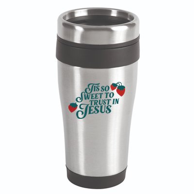 Tis So Sweet To Trust In Jesus 16oz Travel Tumbler