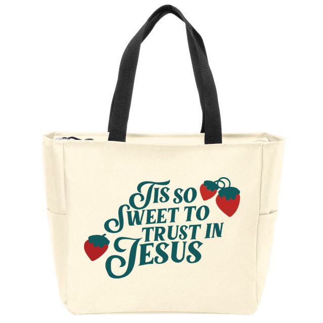 Tis So Sweet To Trust In Jesus Zip Tote Bag