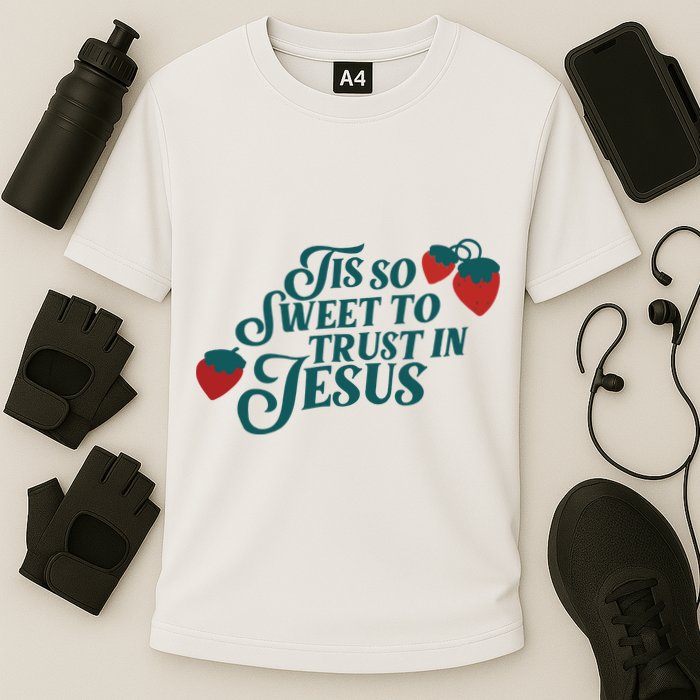 Tis So Sweet To Trust In Jesus Cooling Performance Crew T-Shirt