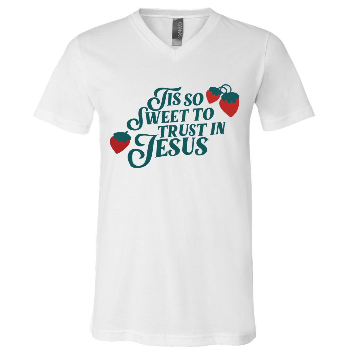 Tis So Sweet To Trust In Jesus V-Neck T-Shirt