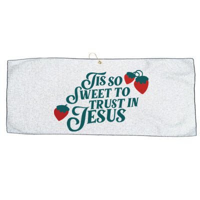 Tis So Sweet To Trust In Jesus Large Microfiber Waffle Golf Towel