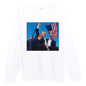 Trump Shot Shooter Trump Shooting Trump 2024 Make Me Premium Crewneck Sweatshirt