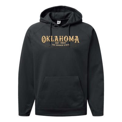 The Sooner State Oklahoma Performance Fleece Hoodie