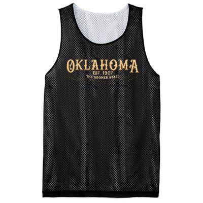 The Sooner State Oklahoma Mesh Reversible Basketball Jersey Tank