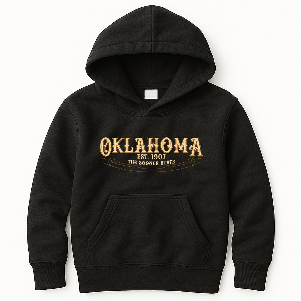 The Sooner State Oklahoma Kids Hoodie