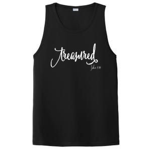 Treasured Simple Script Christian Message PosiCharge Competitor Tank