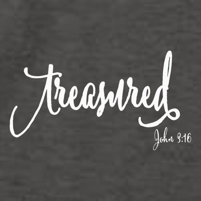 Treasured Simple Script Christian Message Vector Backpack