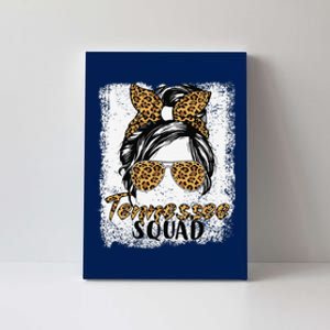 Tennessee Squad Summer Girl Trip 2024 Messy Bun Leopard Canvas