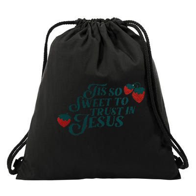 Tis So Sweet To Trust In Jesus Drawstring Bag