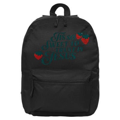 Tis So Sweet To Trust In Jesus 16 in Basic Backpack
