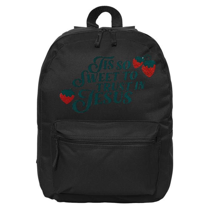 Tis So Sweet To Trust In Jesus 16 in Basic Backpack