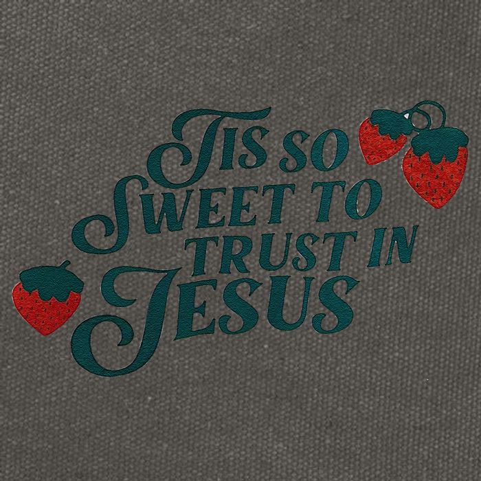 Tis So Sweet To Trust In Jesus Cotton Canvas Backpack