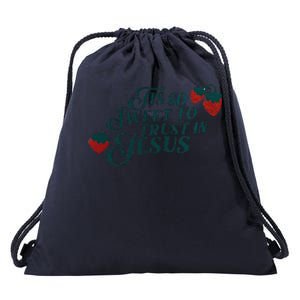 Tis So Sweet To Trust In Jesus Drawstring Bag