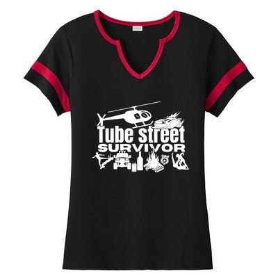 Tube Street Survivor Ladies Halftime Notch Neck Tee