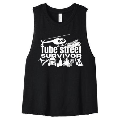 Tube Street Survivor Women's Racerback Cropped Tank