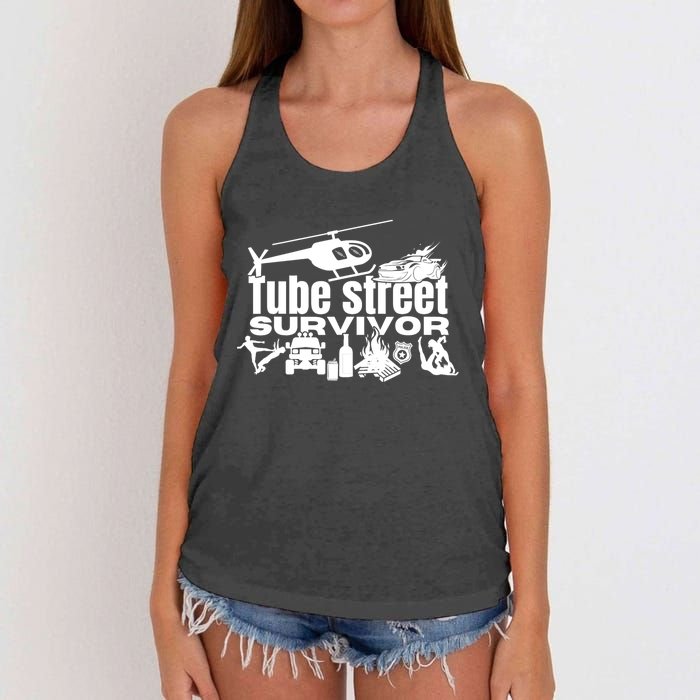 Tube Street Survivor Women's Knotted Racerback Tank