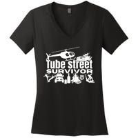 Tube Street Survivor Women's V-Neck T-Shirt