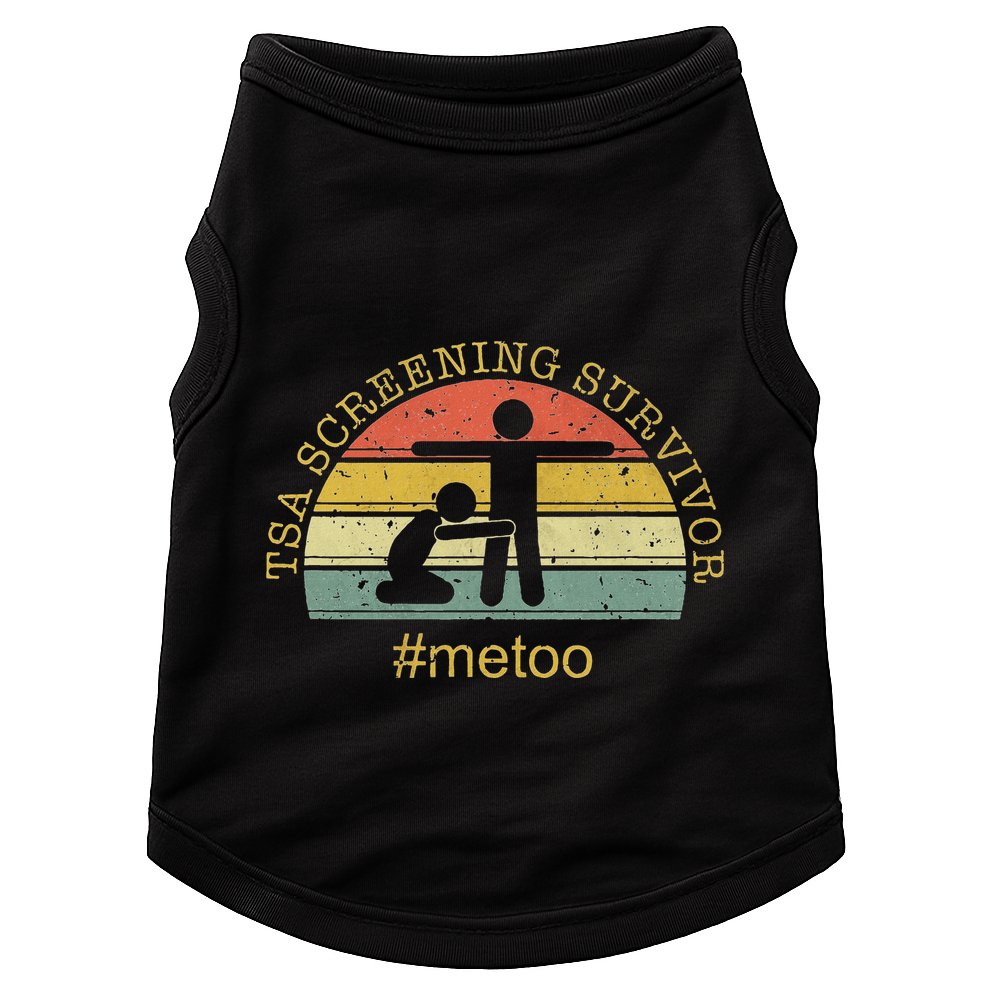 Tsa Screening Survivor Metoo Funny Humour Gag Adult Doggie Tank