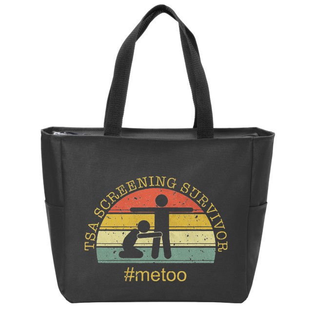 Tsa Screening Survivor Metoo Funny Humour Gag Adult Zip Tote Bag