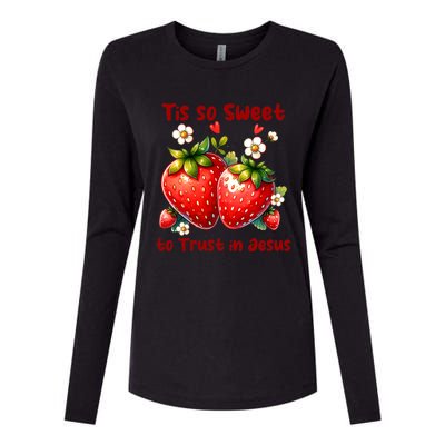 Tis So Sweet To Trust In Jesus Womens Cotton Relaxed Long Sleeve T-Shirt