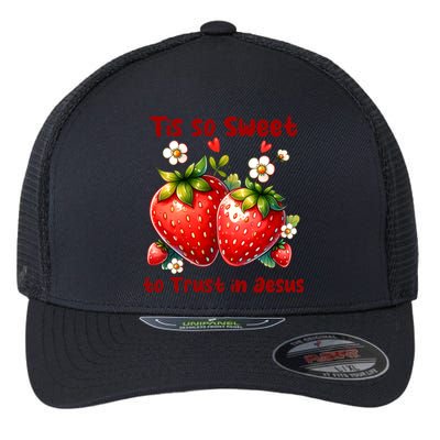 Tis So Sweet To Trust In Jesus Flexfit Unipanel Trucker Cap