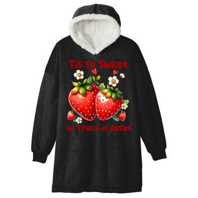 Tis So Sweet To Trust In Jesus Hooded Wearable Blanket