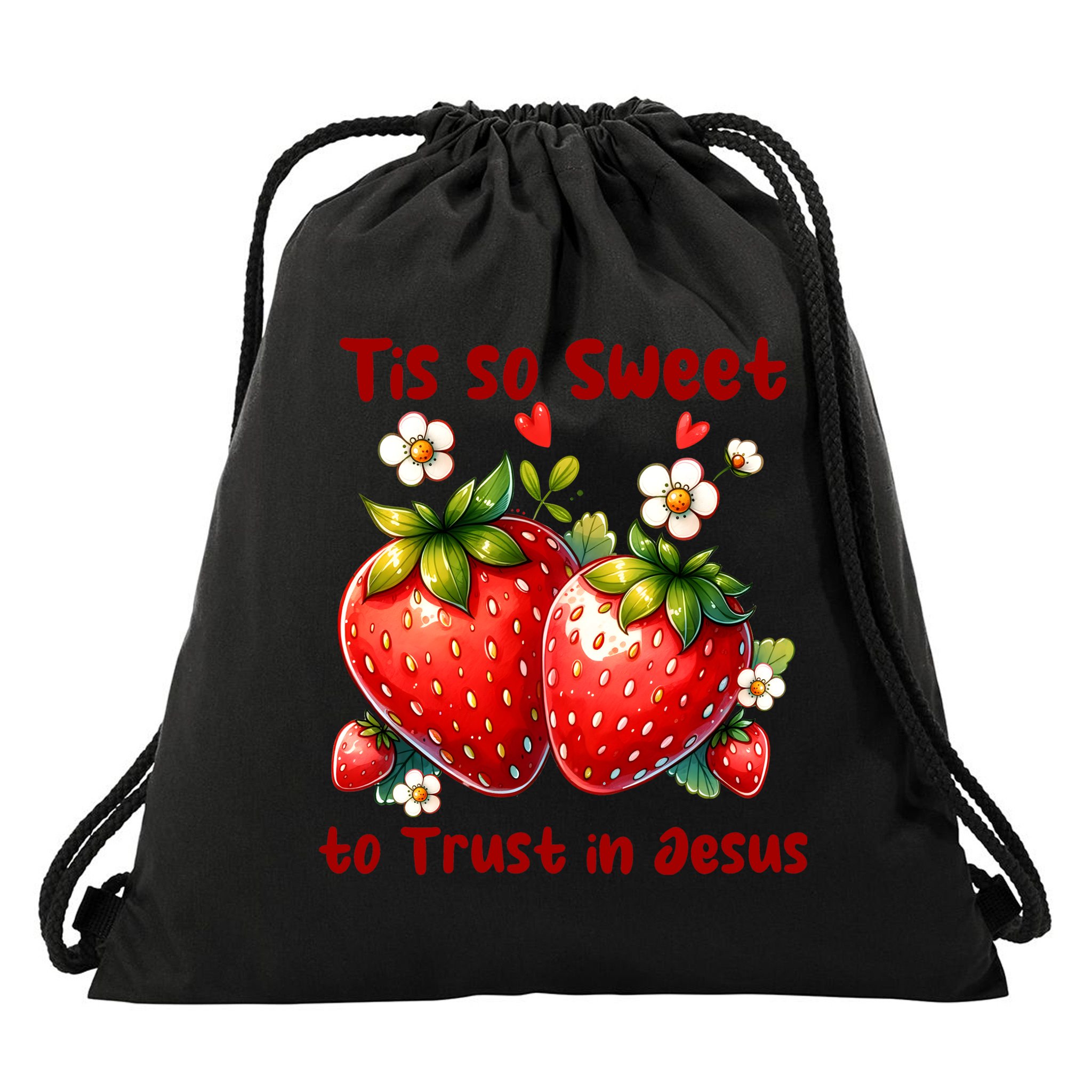 Tis So Sweet To Trust In Jesus Drawstring Bag