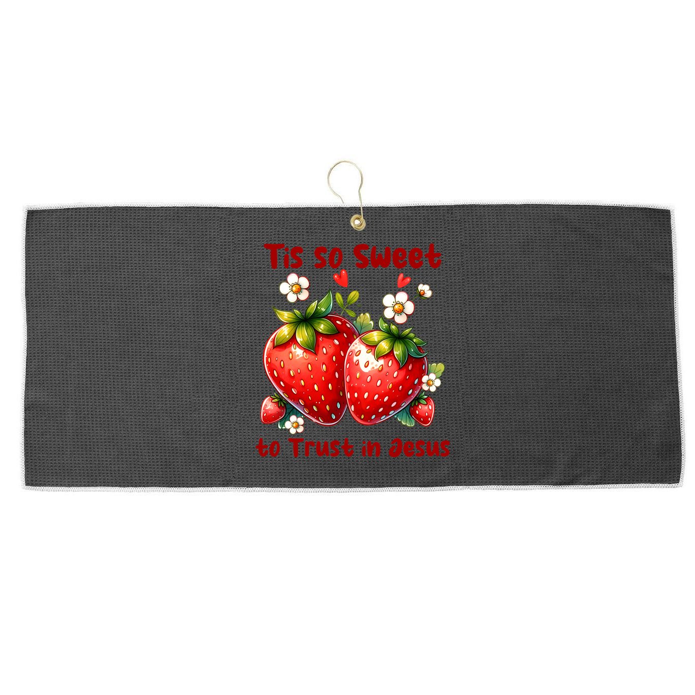 Tis So Sweet To Trust In Jesus Large Microfiber Waffle Golf Towel
