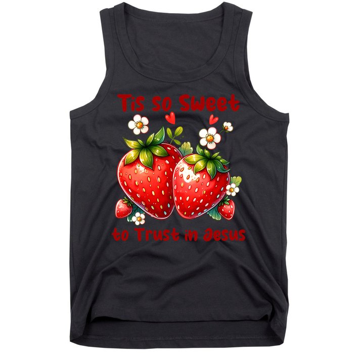 Tis So Sweet To Trust In Jesus Tank Top