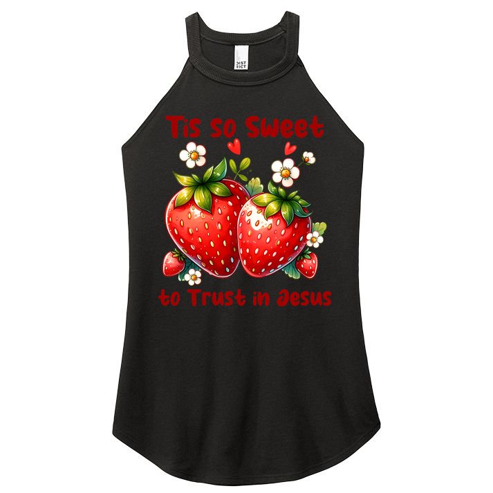 Tis So Sweet To Trust In Jesus Women's Perfect Tri Rocker Tank