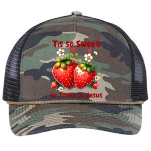 Tis So Sweet To Trust In Jesus Retro Rope Trucker Hat Cap