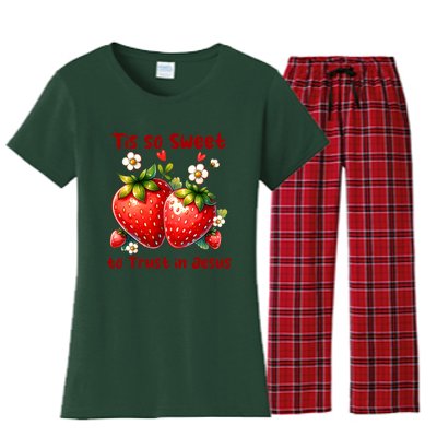 Tis So Sweet To Trust In Jesus Women's Flannel Pajama Set