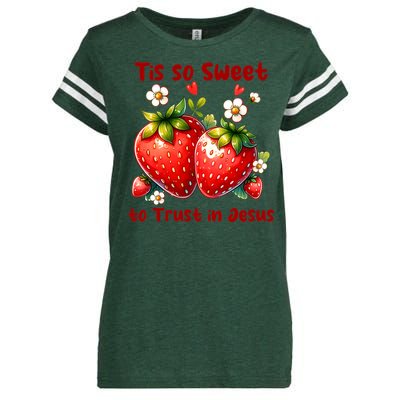 Tis So Sweet To Trust In Jesus Enza Ladies Jersey Football T-Shirt