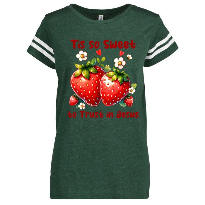 Tis So Sweet To Trust In Jesus Enza Ladies Jersey Football T-Shirt