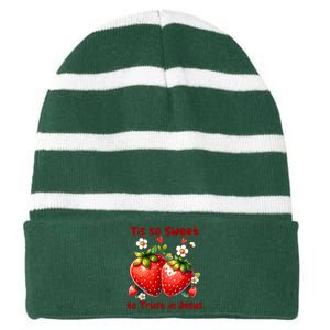 Tis So Sweet To Trust In Jesus Striped Beanie with Solid Band