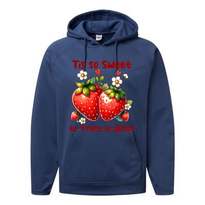 Tis So Sweet To Trust In Jesus Performance Fleece Hoodie