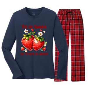 Tis So Sweet To Trust In Jesus Women's Long Sleeve Flannel Pajama Set 