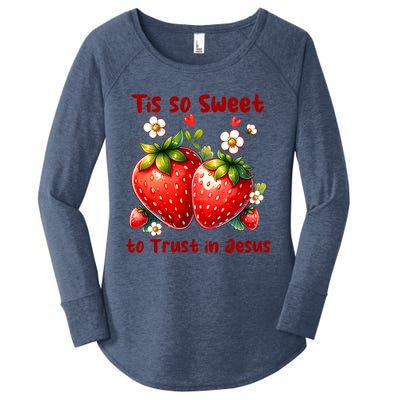 Tis So Sweet To Trust In Jesus Women's Perfect Tri Tunic Long Sleeve Shirt