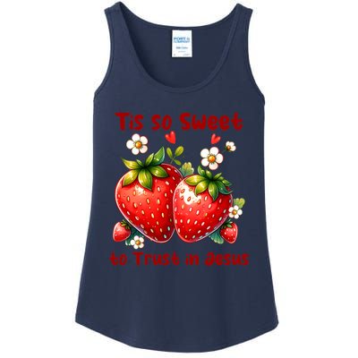 Tis So Sweet To Trust In Jesus Ladies Essential Tank