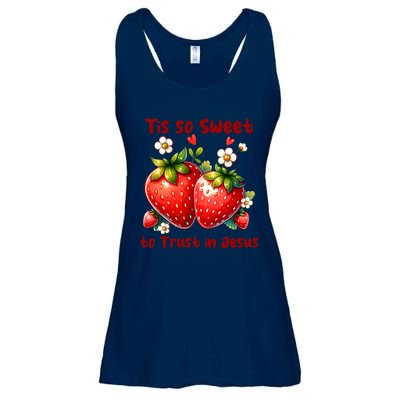 Tis So Sweet To Trust In Jesus Ladies Essential Flowy Tank